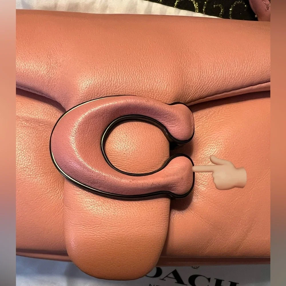 Coach 2021 Candy Pink Nappa Leather Pillow Tabby 18 Crossbody Hand Bag & Dusty - Picture 14 of 16